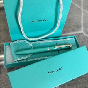 Tiffany & Co - Tiffany T Ballpoint Pen in Brass w/Tiffany Blue® Lacquer Finish